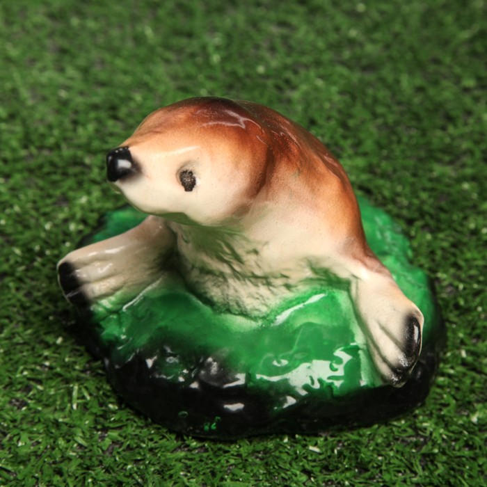 Садовая фигура "Крот" глянец, бежевая