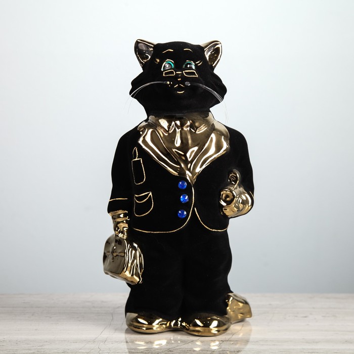 Копилка "Кот-профессор" булат