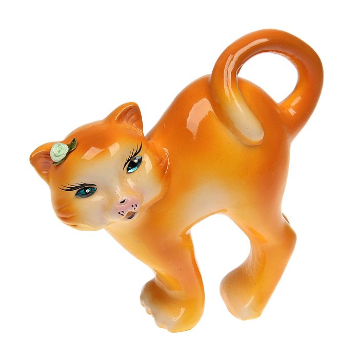 Копилка "Кот Бублик" глянец, рыжий, микс