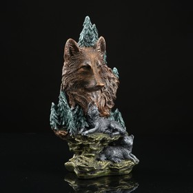 Статуэтка "Волки", цветная, 14*22*40 см от Сима-ленд