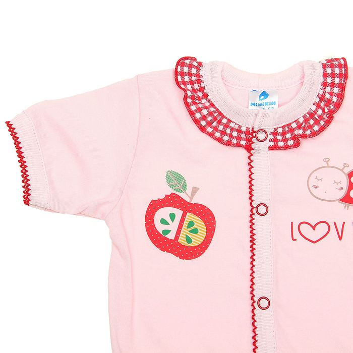 Боди, рост 62 см, цвет розовый (арт. 16604)