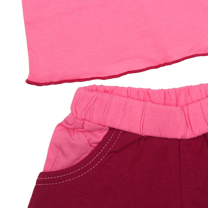 Комплект, рост 68 см, цвет розовый/бoрдовый (арт. 1305)