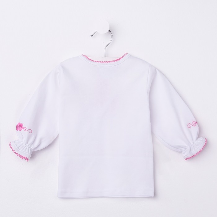 Комплект с вышивкой, рост 68 см, цвет белый (арт. 1498)