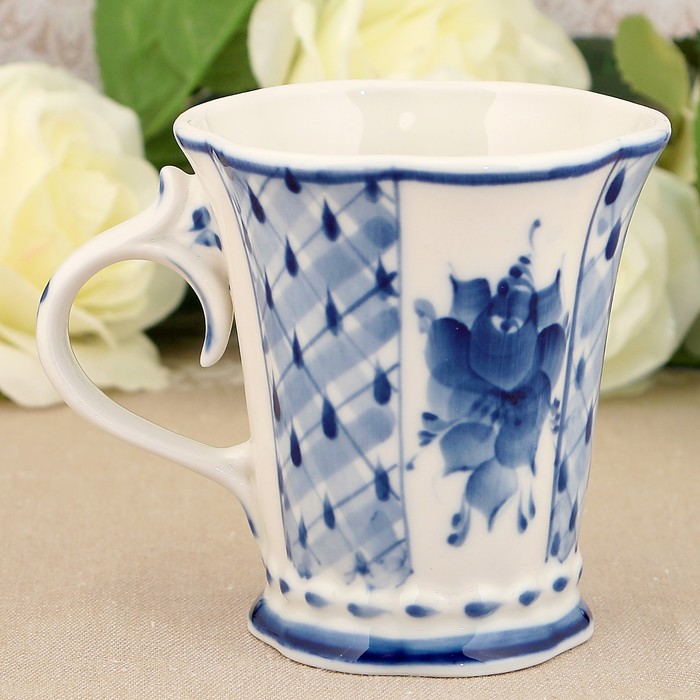 Кружка «Весна», гжель, кобальт, 2 сорт