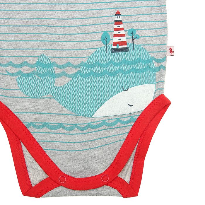 Боди, рост 62 см, цвет серый (арт. 15170)