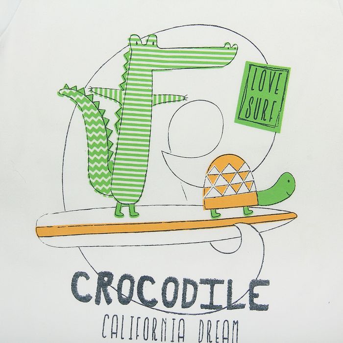 Футболка для мальчика, рост 104 см, цвет белый (арт. 15175)