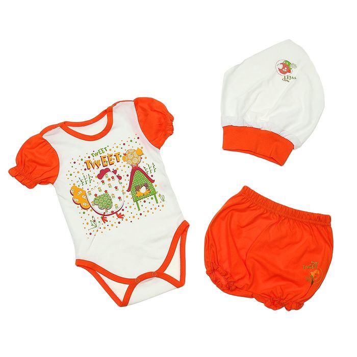 Комплект верхний "Ферма", рост 86 см (52), цвет белый/оранжевый ДН3616001