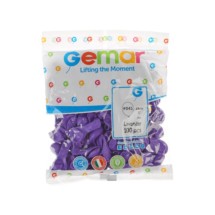 Шар латексный 5"/49 Пастель Lavender 100 шт. G