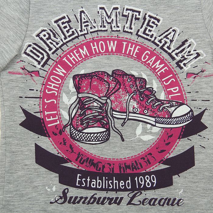 Футболка для мальчика "Кеды", рост 98 см (52), цвет серый ДДК875809