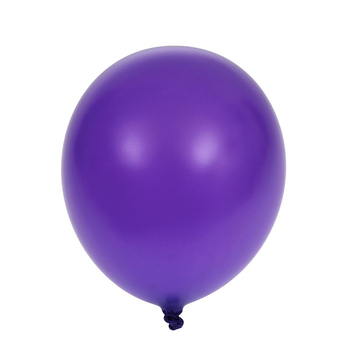 Шар латексный 12", металл, набор 100 шт., цвет фиолетовый