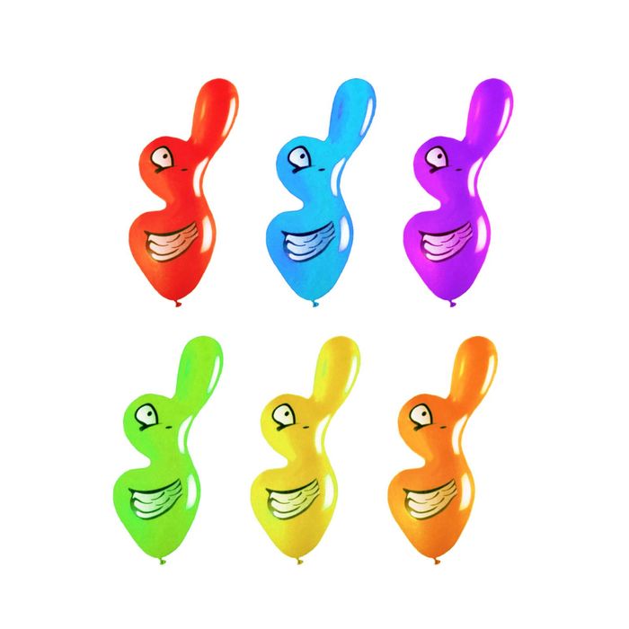 Шар латексный "Утка", фигура, набор 25 шт., цвета МИКС