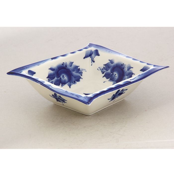 Салатник «Анна», гжель, кобальт