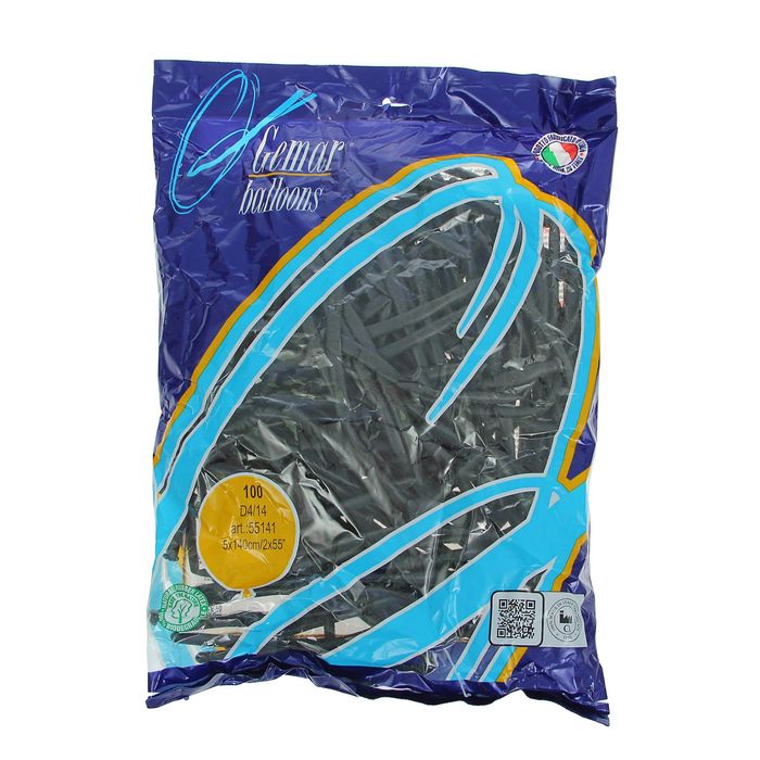 Шар для моделирования 260, пастель, набор 100 шт., цвет чёрный