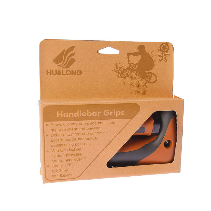 Грипсы-рога HL-G205, 150 мм, цвет чёрный