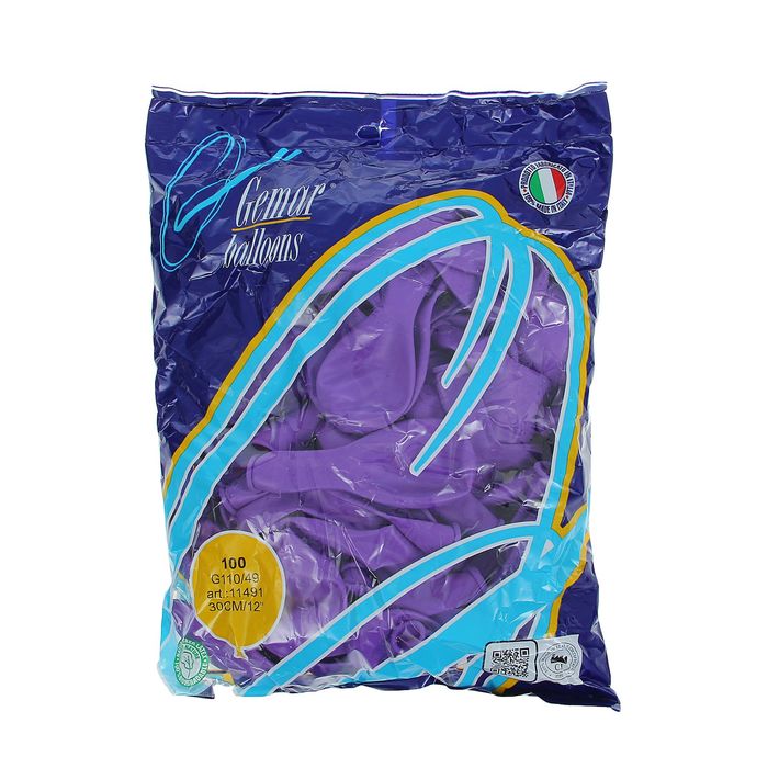 Шар латексный 12"/49 Пастель Lavender 100 шт. G