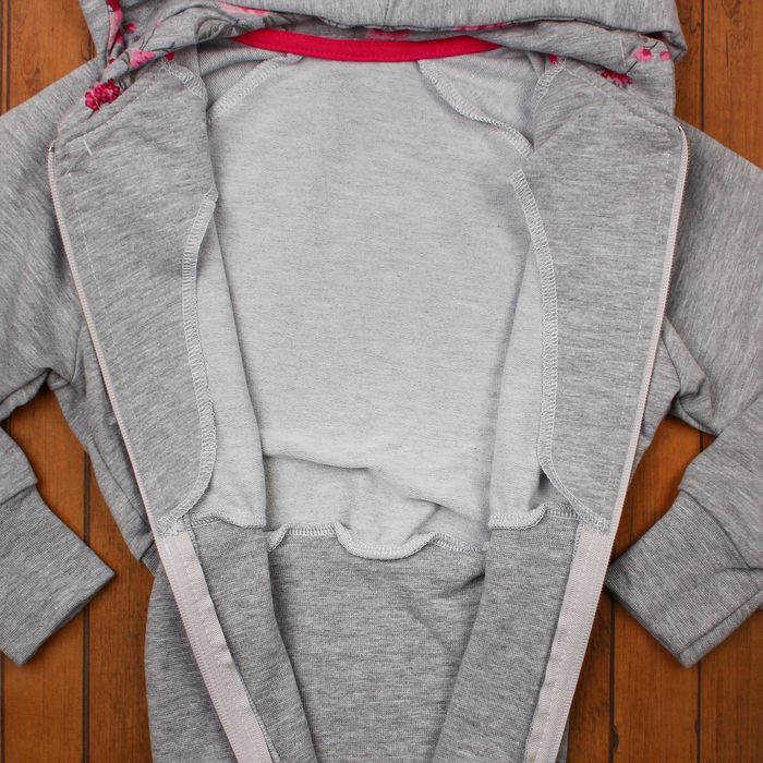 Спортивная куртка для девочки, рост 140 см, цвет бирюзовый/розовый (арт. CWJ 6615_Д)