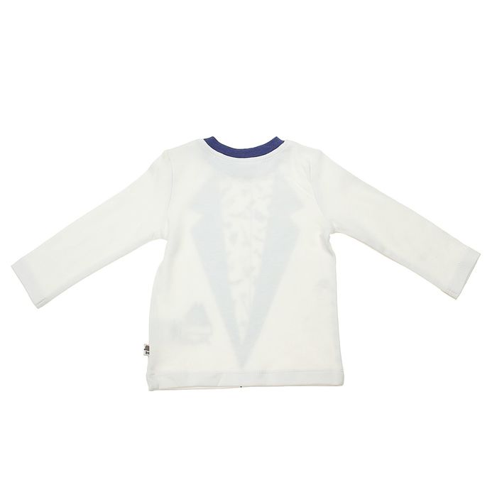 Футболка с длинным рукавом для мальчика, рост 62 см (40), цвет белый