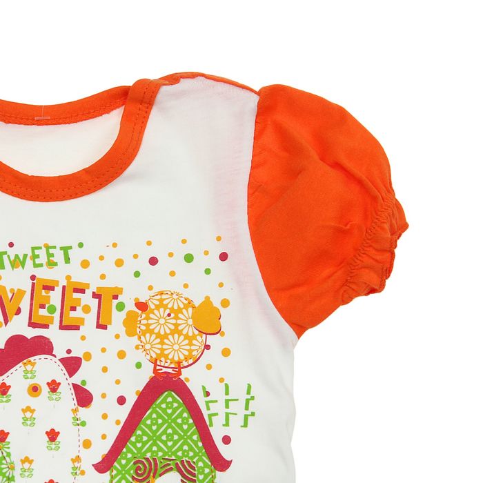 Комплект верхний "Ферма", рост 92 см (54), цвет белый/оранжевый ДН3616001