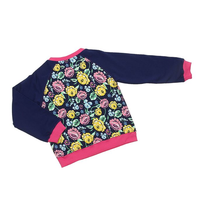 Джемпер (толстовка) для девочки, рост 92 см (52), цвет синий