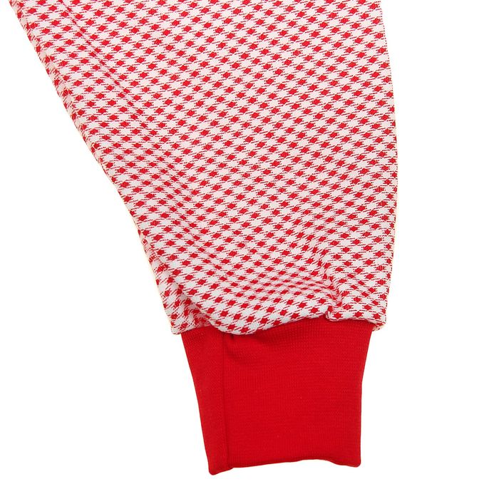 Пижама для девочки "В клетку", рост 92 см (50), цвет белый/красный, принт клетка УНЖ501067н 141978