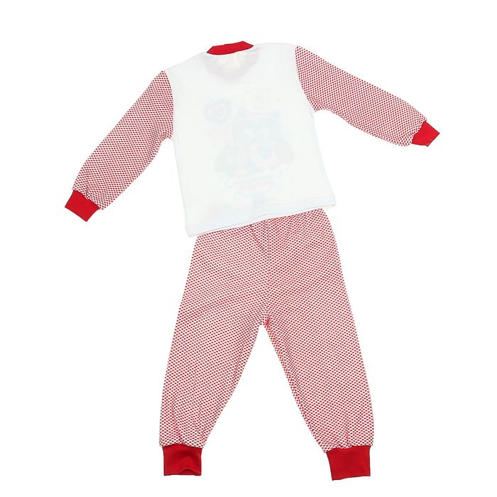 Пижама для девочки "В клетку", рост 92 см (50), цвет белый/красный, принт клетка УНЖ501067н 141978