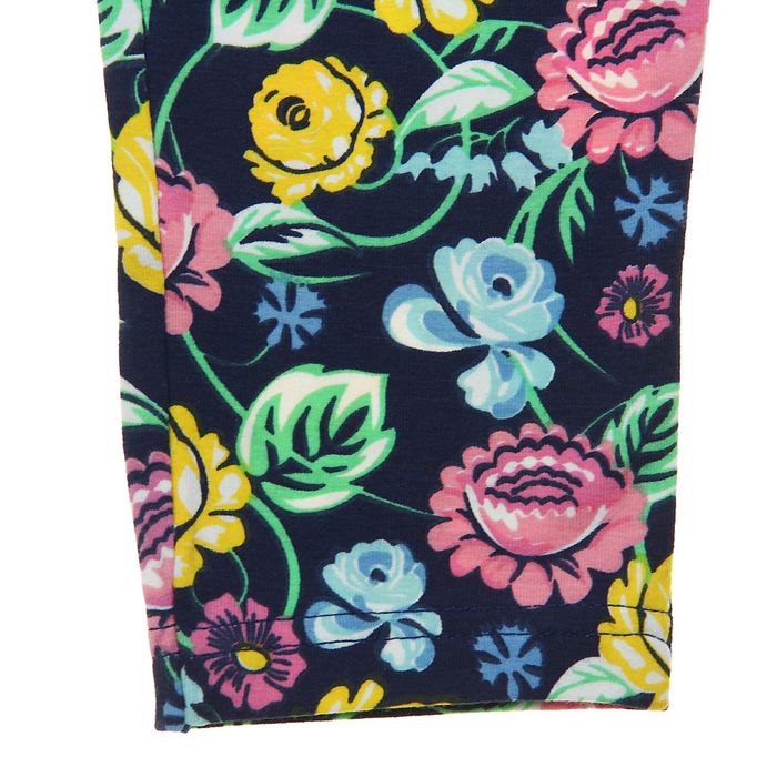 Брюки для девочки, рост 98 см (56), цвет синий, набивка