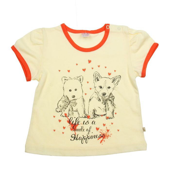 Футболка для девочки, рост 104 см, цвет жёлтый (арт. 15161)