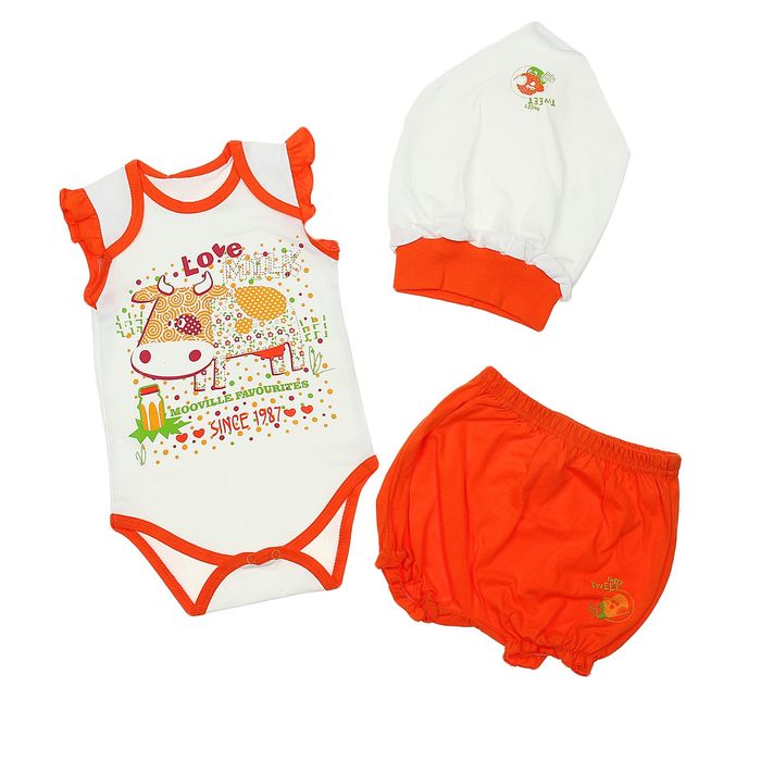 Комплект верхний "Ферма", рост 92 см (54), цвет белый/оранжевый ДН3613001