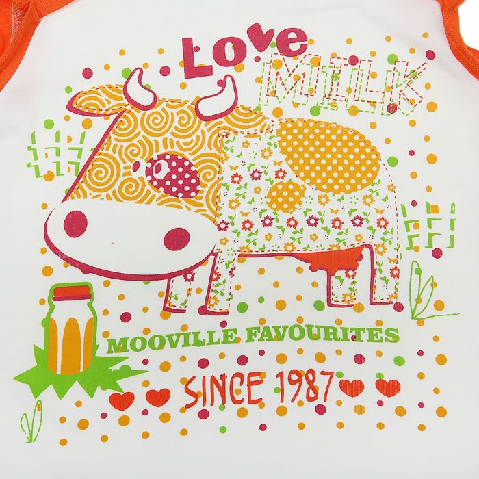 Комплект верхний "Ферма", рост 92 см (54), цвет белый/оранжевый ДН3613001