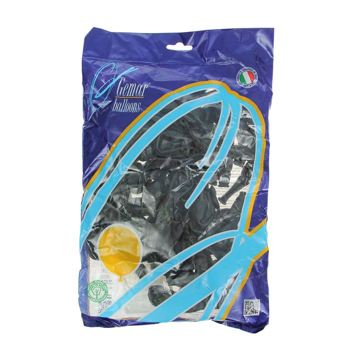 Шар латексный 5", пастель, набор 100 шт., цвет чёрный