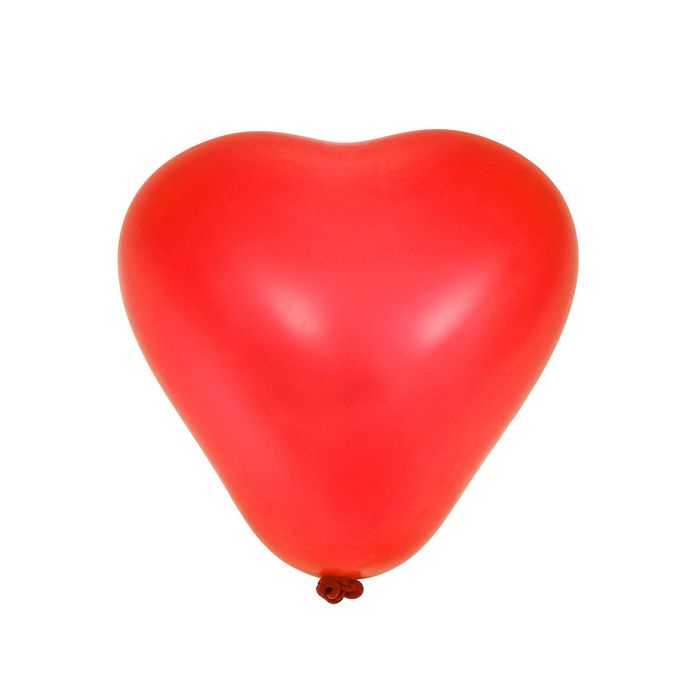 Шар латексный Сердце 5" Кристалл Красное 100 шт. G