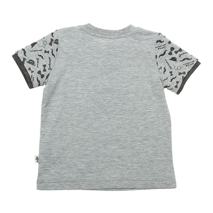 Футболка для мальчика, рост 68 см (44), цвет серый меланж