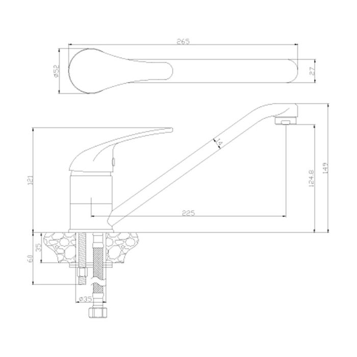Смеситель для кухни Rossinka Y40-21