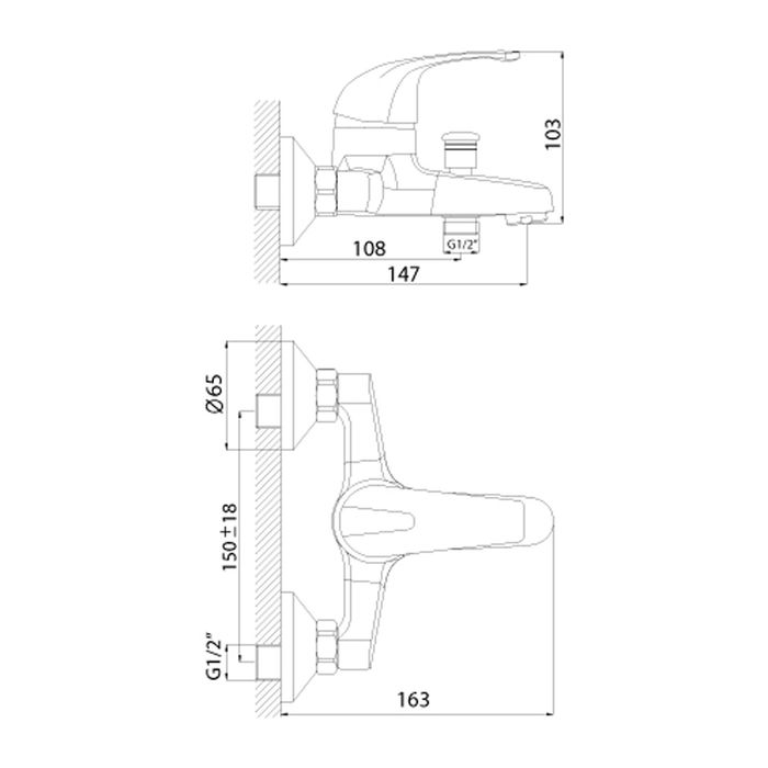 Смеситель для ванны Rossinka D40-31