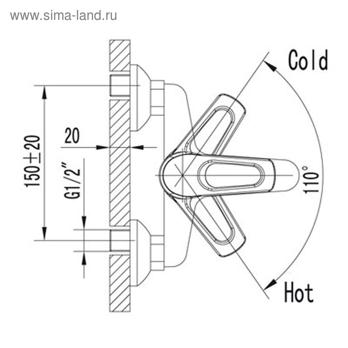 

Смеситель для ванны Lemark Omega LM3102C