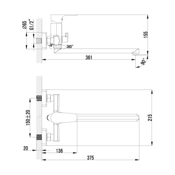 Универсальный смеситель Lemark Plus Factor LM1651C