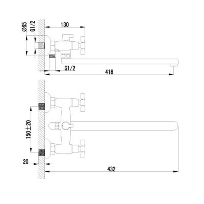 Универсальный смеситель Lemark Benefit LM2512C