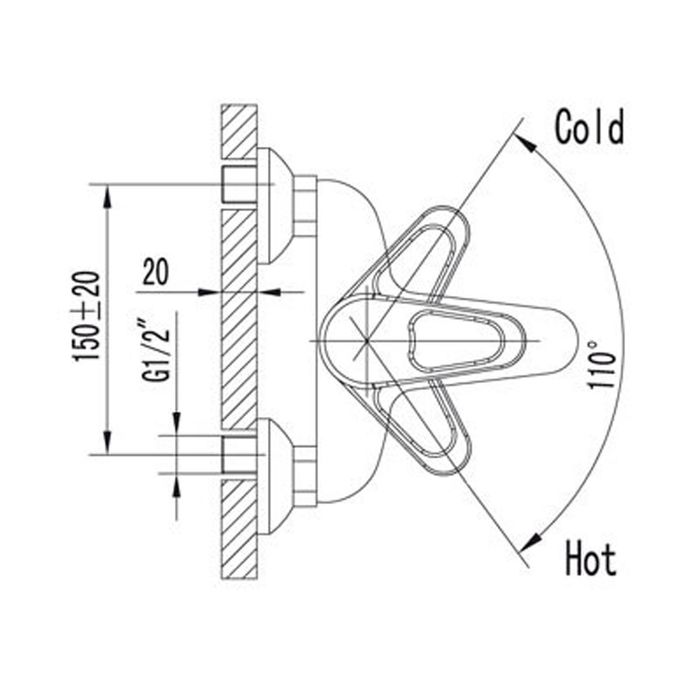 Смеситель для ванны Lemark Luna LM4102C