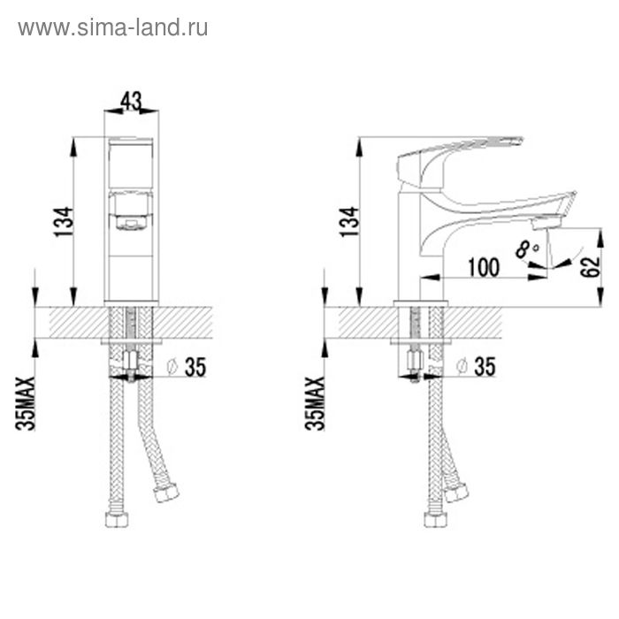 

Смеситель для умывальника Lemark Plus Shape LM1706C