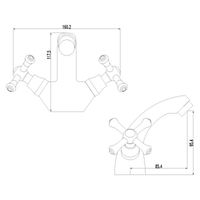 Смеситель для умывальника Rossinka P02-61