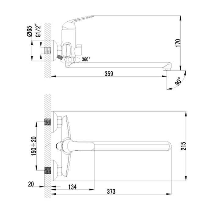 Универсальный смеситель Lemark Plus Advance LM1251C