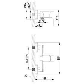 

Смеситель для душа Lemark Plus Factor LM1603C