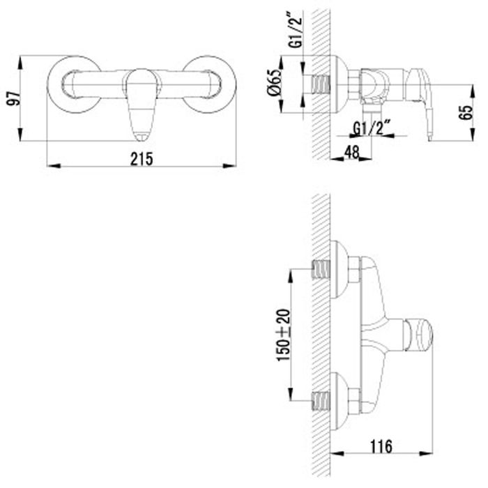 Смеситель с гигиеническим душем Lemark Pramen LM3318C