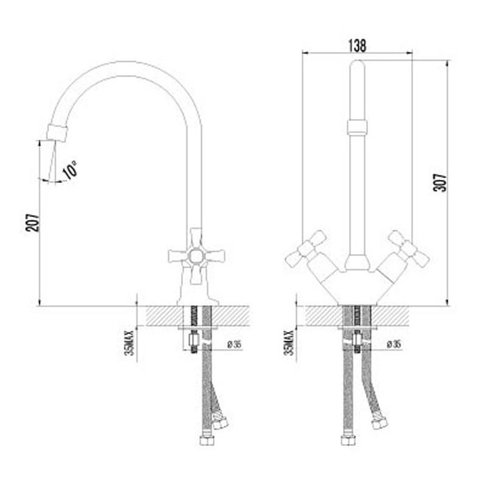 Смеситель для кухни Lemark Benefit LM2505C