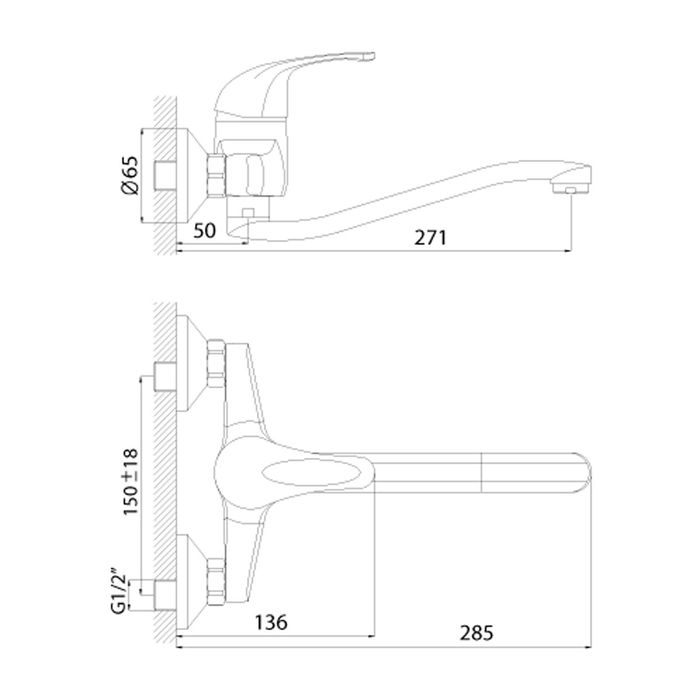Смеситель для кухни Rossinka C40-24