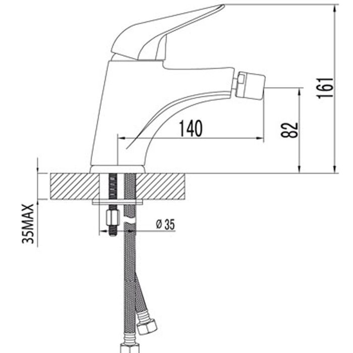 Смеситель для биде Lemark Poseidon LM4208C