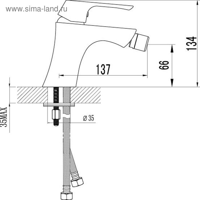 

Смеситель для биде Lemark Unit LM4508C