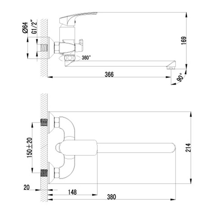 Универсальный смеситель Lemark Plus Shape LM1751C