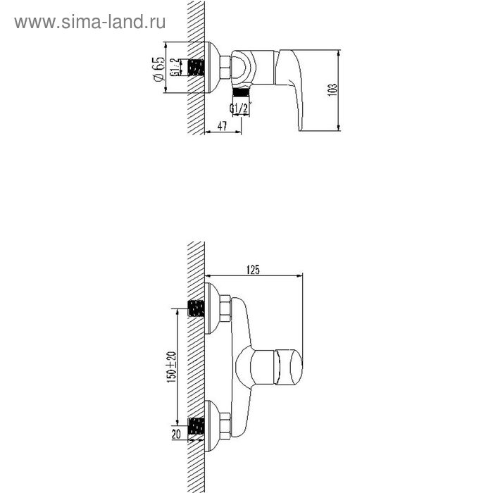 

Смеситель для душа Lemark Pramen LM3303C