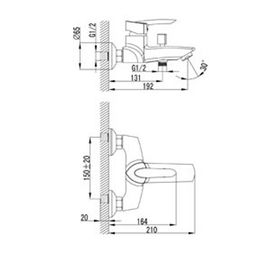 

Смеситель для ванны Lemark Mars LM3502C